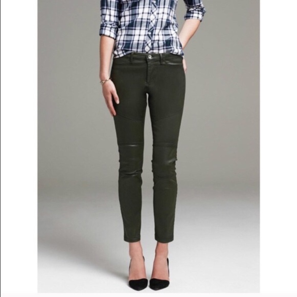 Banana Republic waxed jeans